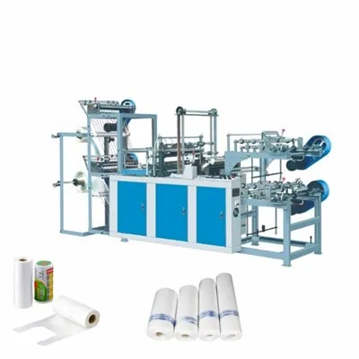 Stroj za izradu vrećica s dvostrukom linijom za spajanje rola